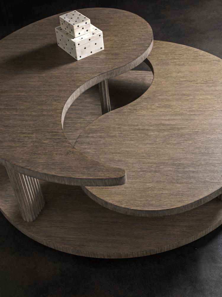 Artistica Home - Signature Designs Yin Yang Round Cocktail Table, Gray - 2285-943 veiw 3
