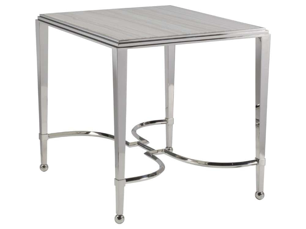 Artistica Home - Signature Designs Ss Sangiovese End Table W/Mt - Polished stainless steel - 2112-959 veiw 1