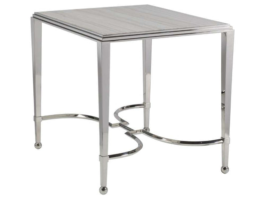Artistica Home - Signature Designs Ss Sangiovese End Table W/Mt - Polished stainless steel - 2112-959 veiw 1