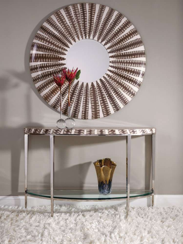 Artistica Home - Signature Designs Sulu Sea Snake Round Mirror - Grays - 2064-902 veiw 2