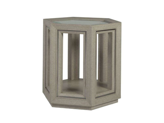 Artistica Home - Signature Designs Zeitgeist Linen Hexagonal End Table - 22.5W x 26D x 26H - 2141-952 veiw 1