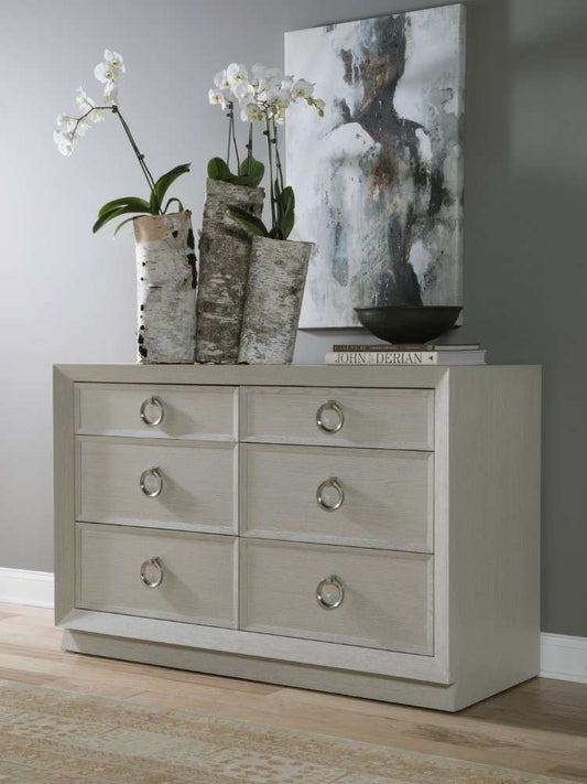 Artistica Home - Signature Designs Zeitgeist White Double Dresser - 54W x 22D x 35H - 2140-222 veiw 2