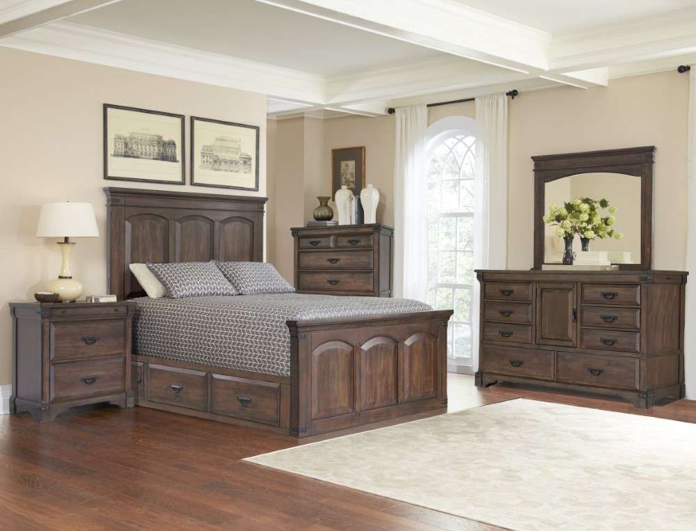 Avalon Furniture - Aspen Village Queen Bed veiw 3