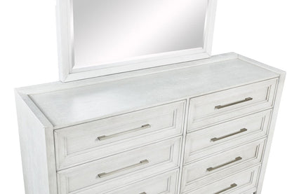Avalon Furniture - B00967 White Dresser And Mirror - B00967 DM