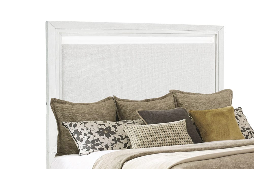 Avalon Furniture - B00967 White King Storage Bed - B00967 6/6 STG-BENCH