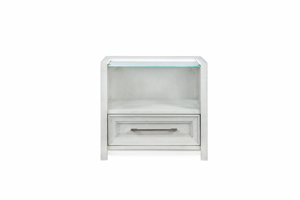 Avalon Furniture - B00967 White Open Nightstand - B00967 ON