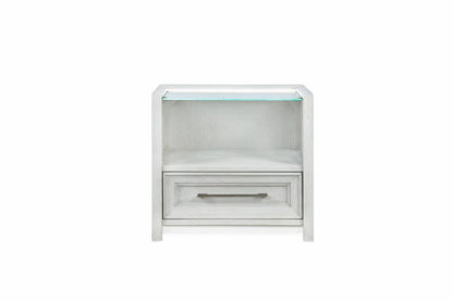 Avalon Furniture - B00967 White Open Nightstand - B00967 ON