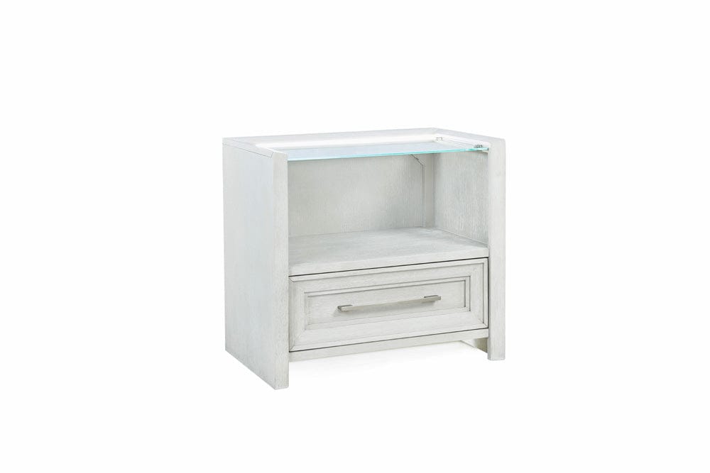 Avalon Furniture - B00967 White Open Nightstand - B00967 ON