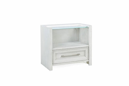 Avalon Furniture - B00967 White Open Nightstand - B00967 ON