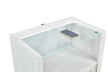 Avalon Furniture - B00967 White Open Nightstand - B00967 ON