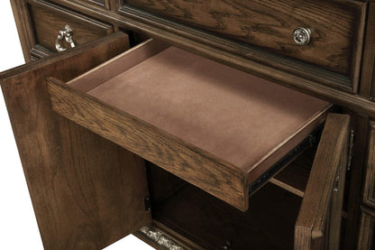 Avalon Furniture - B01920  Medium Oak Dresser And Mirror - B01920 DM-C