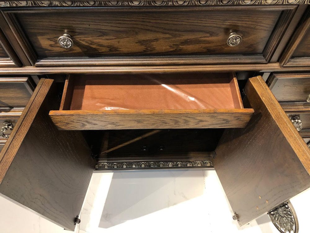 Avalon Furniture - B01920  Medium Oak Dresser - B01920 D-C view 4 