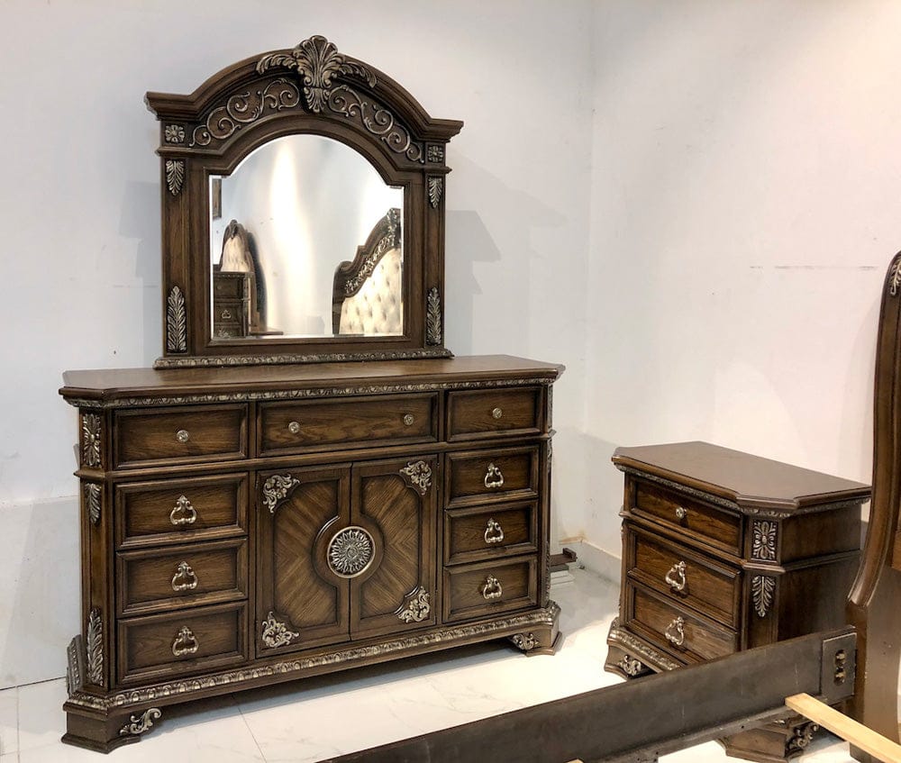 Avalon Furniture - B01920  Medium Oak Dresser - B01920 D-C view 5