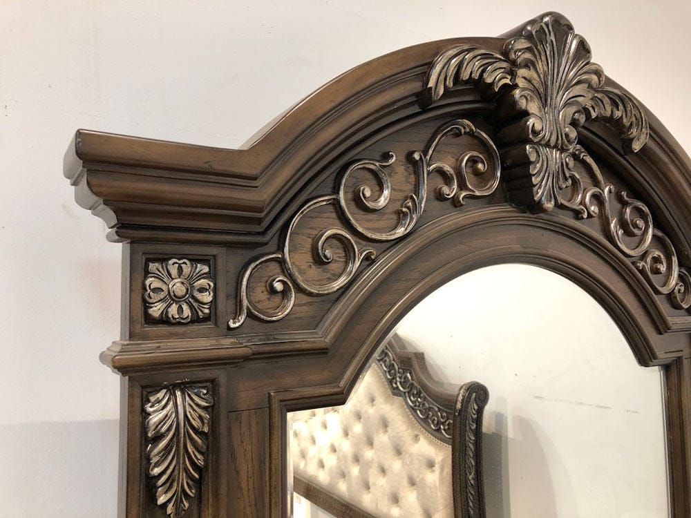 Avalon Furniture - B01920  Medium Oak Mirror - B01920 M view 3