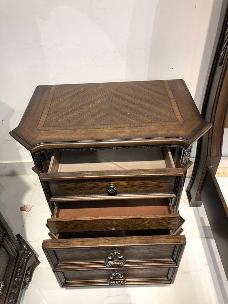 Avalon Furniture - B01920  Medium Oak Nightstand - B01920 N-C view 4