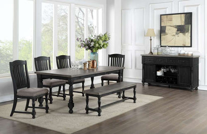 Avalon Furniture - Brenham Dining Bench - D00511 DB veiw 2