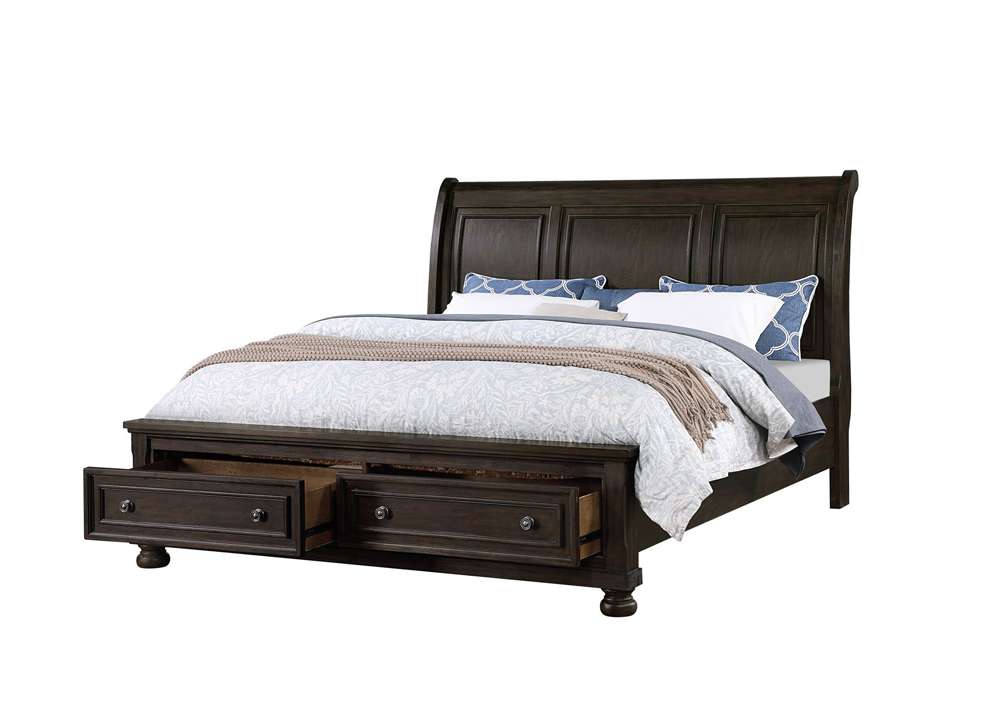 Avalon Furniture - Lauren King Storage Bed (2 Drawers) veiw 2