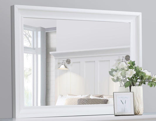 Avalon Furniture - Mirror -  White Painted Finish  - B00299 M veiw 1