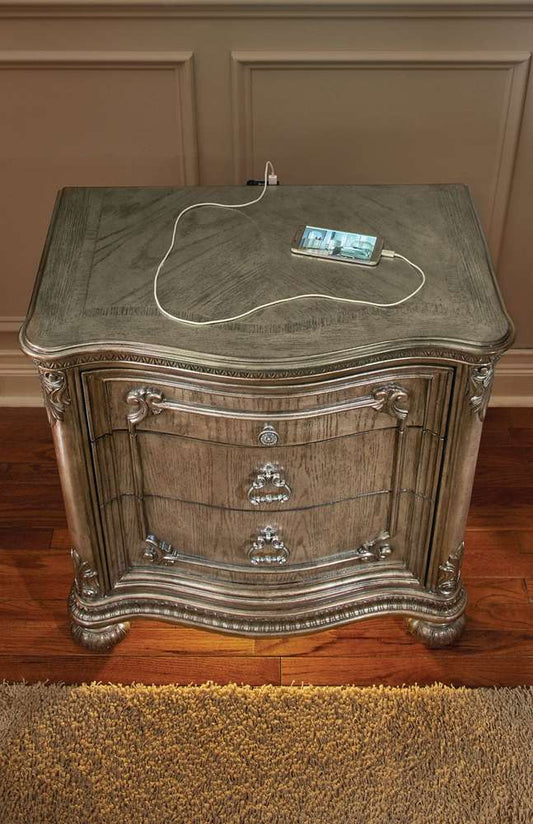 Avalon Furniture  -  Seville Nightstand w/Usb&Led  - B02011 N-C veiw 2