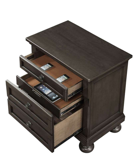 Avalon Furniture - Soriah 2 Drawers Nightstand with Hidden Drawer and Usb Charger - B1061X N-C veiw 2