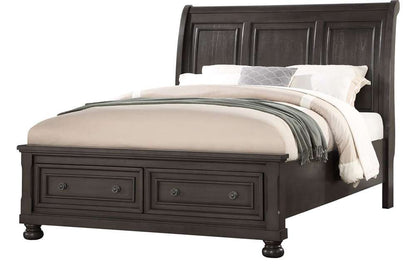 Avalon Furniture - Soriah King Storage Bed in Stone Gray (2 Drawers) veiw 1