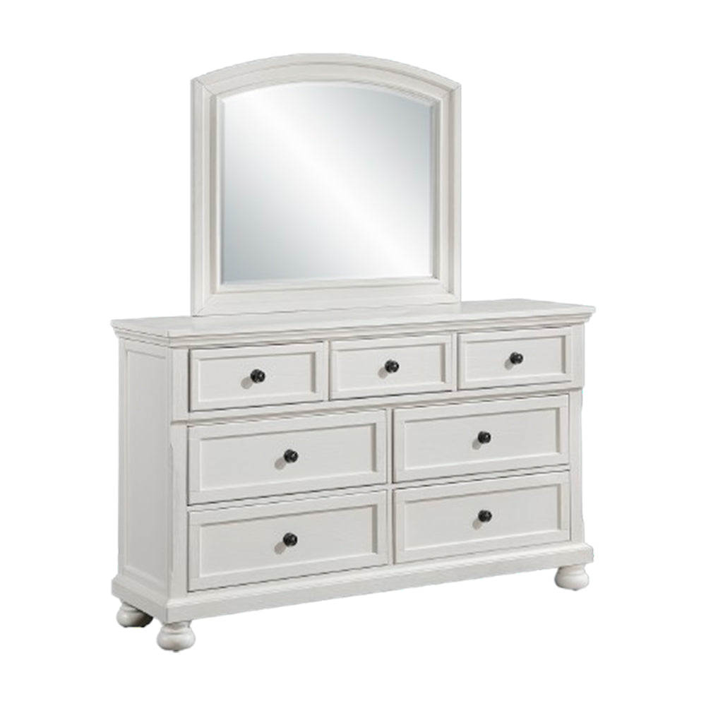 Avalon Furniture - Stella Dresser with Hidden Drawer and Mirror - B01163 D-C_JB-M