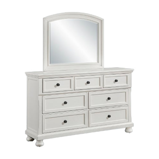 Avalon Furniture - Stella Dresser with Hidden Drawer and Mirror - B01163 D-C_JB-M