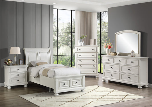 Avalon Furniture - Stella Dresser with Hidden Drawer and Mirror - B01163 D-C_JB-M