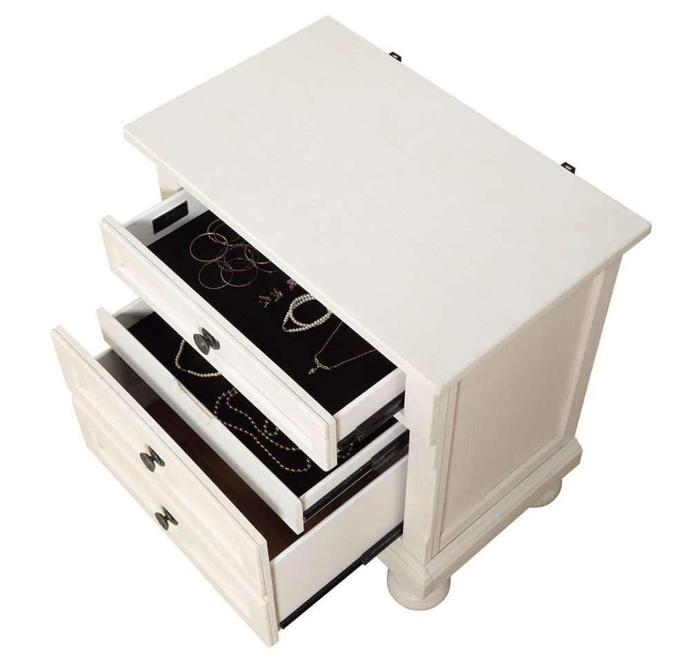 Avalon Furniture  -  Stella Nightstand with Usb and Hidden Drawer  - B01163 N-C veiw 2