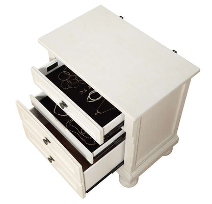 Avalon Furniture  -  Stella Nightstand with Usb and Hidden Drawer  - B01163 N-C veiw 2