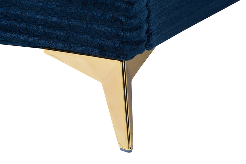 bali & pari - Abberton Queen Size Bed - Abberton-Navy Blue Velvet-Queen view 6