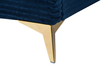 bali & pari - Abberton Queen Size Bed - Abberton-Navy Blue Velvet-Queen view 6