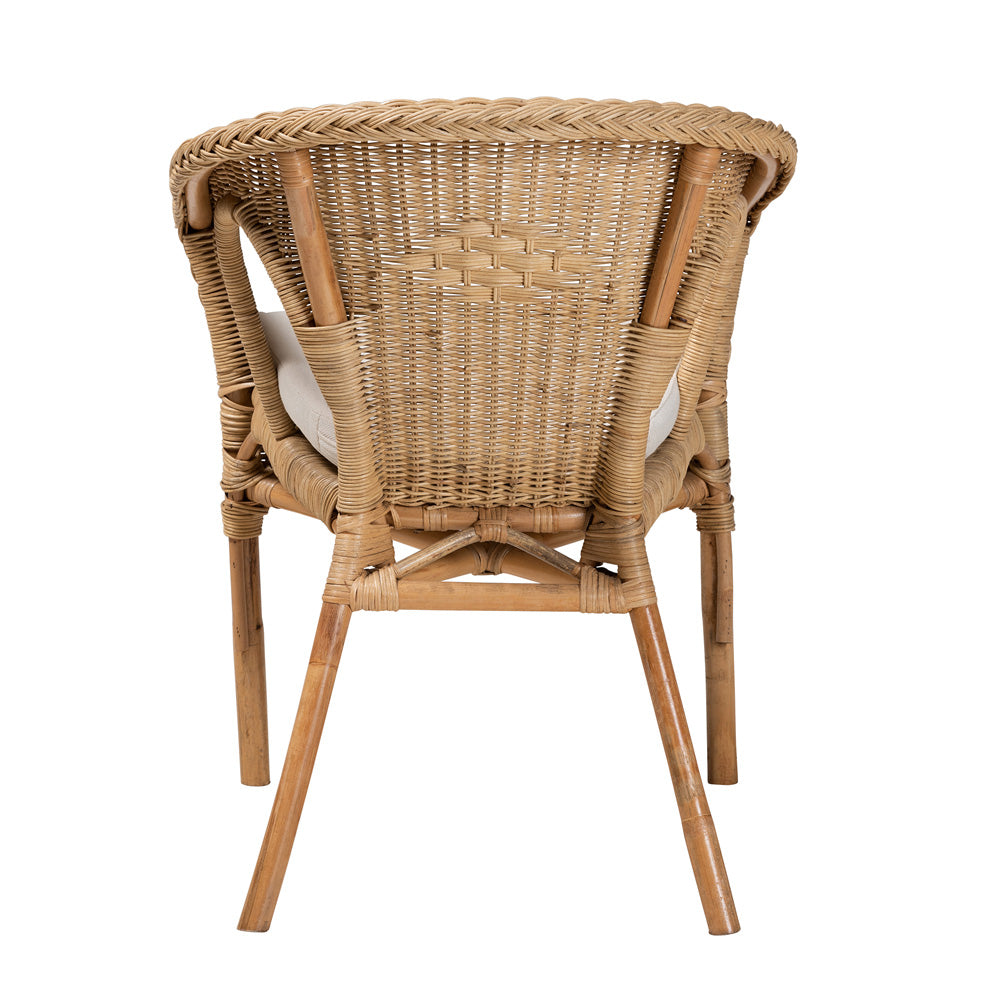 bali & pari - Abbey Dining Chair in White/Natural Brown - 12717-Rattan-DC view 4