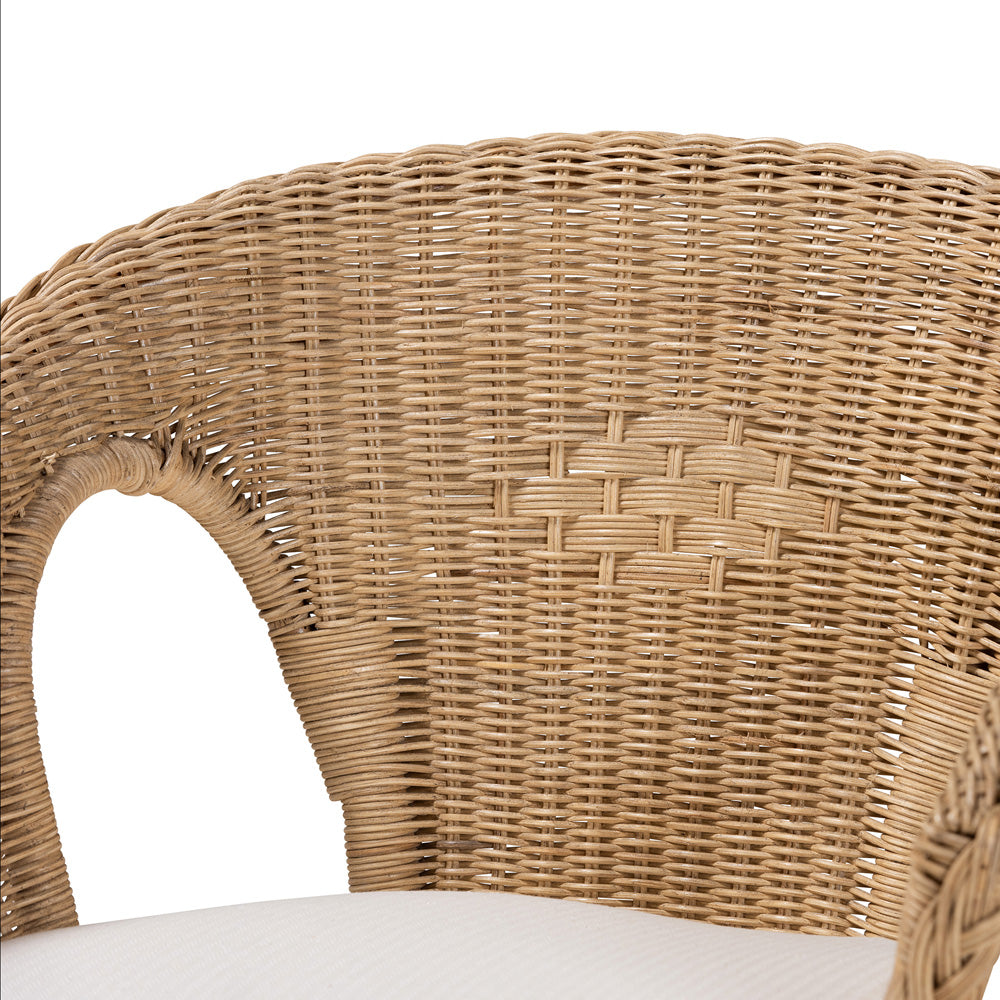bali & pari - Abbey Dining Chair in White/Natural Brown - 12717-Rattan-DC view 5