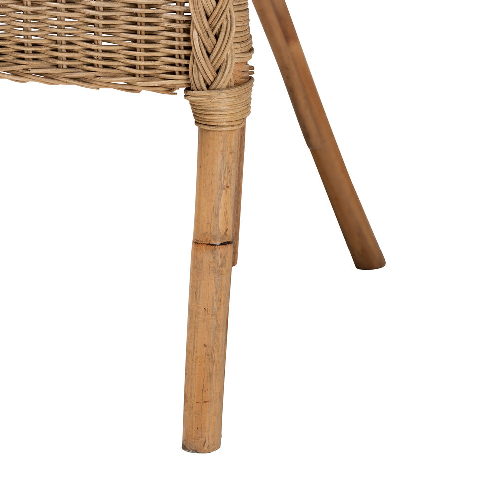 bali & pari - Abbey Dining Chair in White/Natural Brown - 12717-Rattan-DC view 6