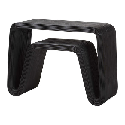bali & pari - Abebi Console Table in Black - Abebi-Black Rattan-Console Table view 1