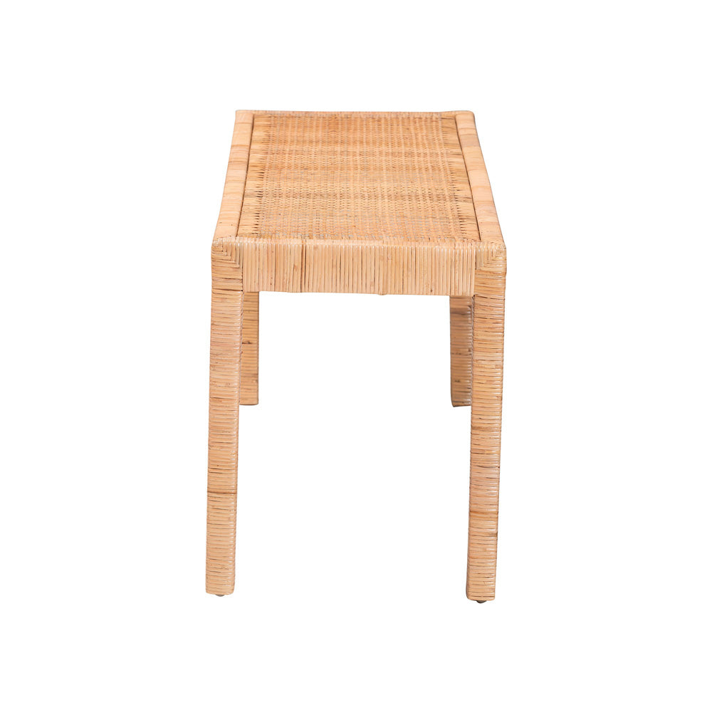 bali & pari - Abelia Bench in Natural Brown - Abelia-Rattan-Bench-Large view 3