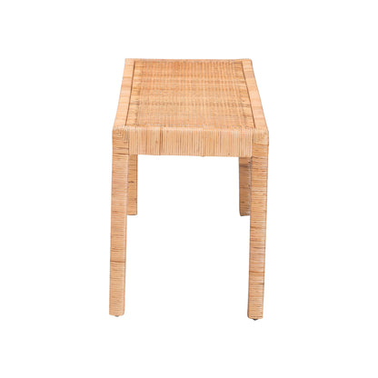 bali & pari - Abelia Bench in Natural Brown - Abelia-Rattan-Bench-Large view 3