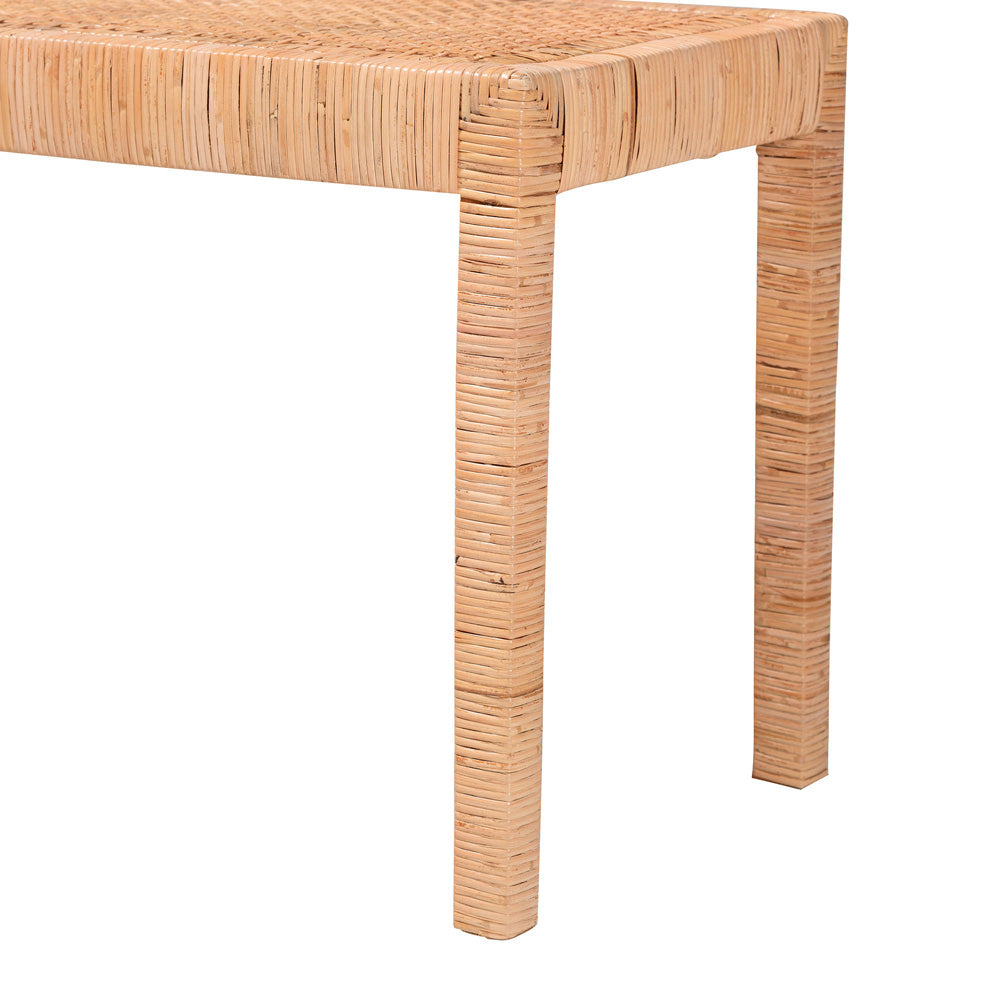 bali & pari - Abelia Bench in Natural Brown - Abelia-Rattan-Bench-Large view 4