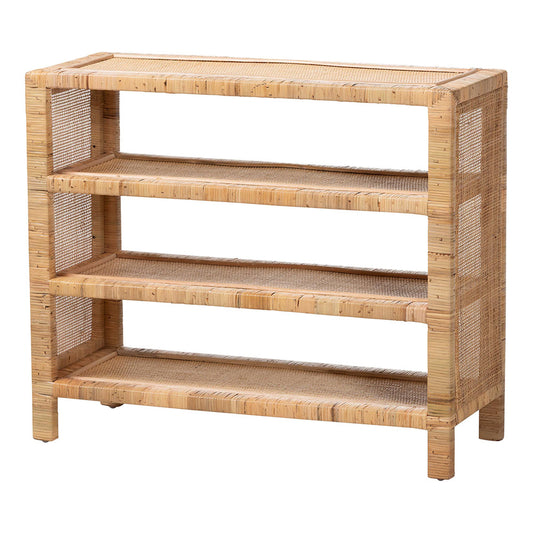 bali & pari - Abelia Shelving Unit in Natural - WS149-Natural Rattan-Shelf view 1