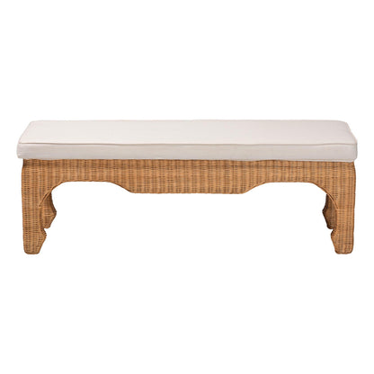 bali & pari - Abena Bench in Light Honey - Abena-Light Honey Wicker/Rattan-Bench view 2