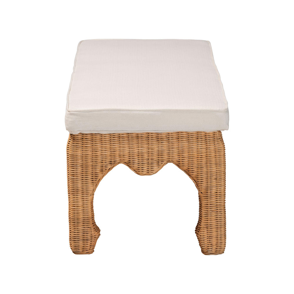 bali & pari - Abena Bench in Light Honey - Abena-Light Honey Wicker/Rattan-Bench view 3