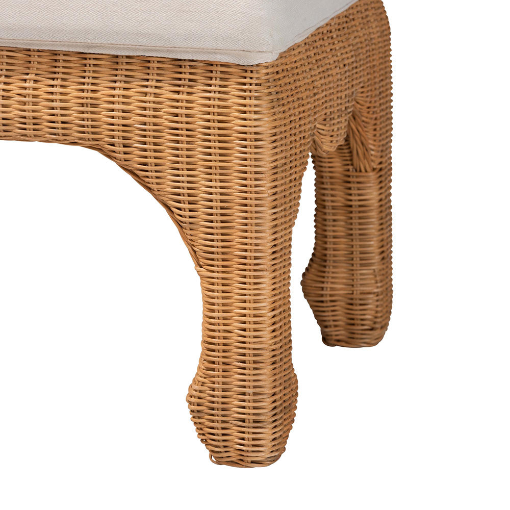 bali & pari - Abena Bench in Light Honey - Abena-Light Honey Wicker/Rattan-Bench view 4
