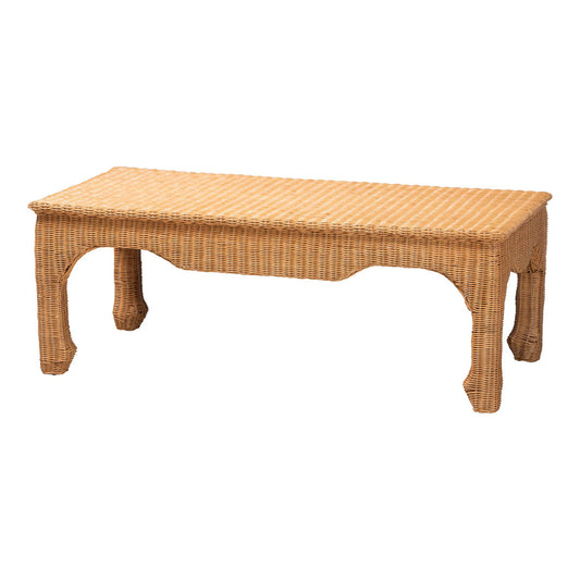 bali & pari - Abena Coffee Table in Light Honey - Abena-Light Honey Wicker/Rattan-Coffee Table view 1
