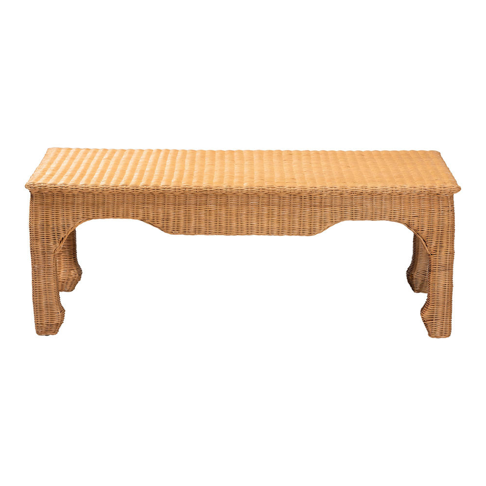 bali & pari - Abena Coffee Table in Light Honey - Abena-Light Honey Wicker/Rattan-Coffee Table view 2