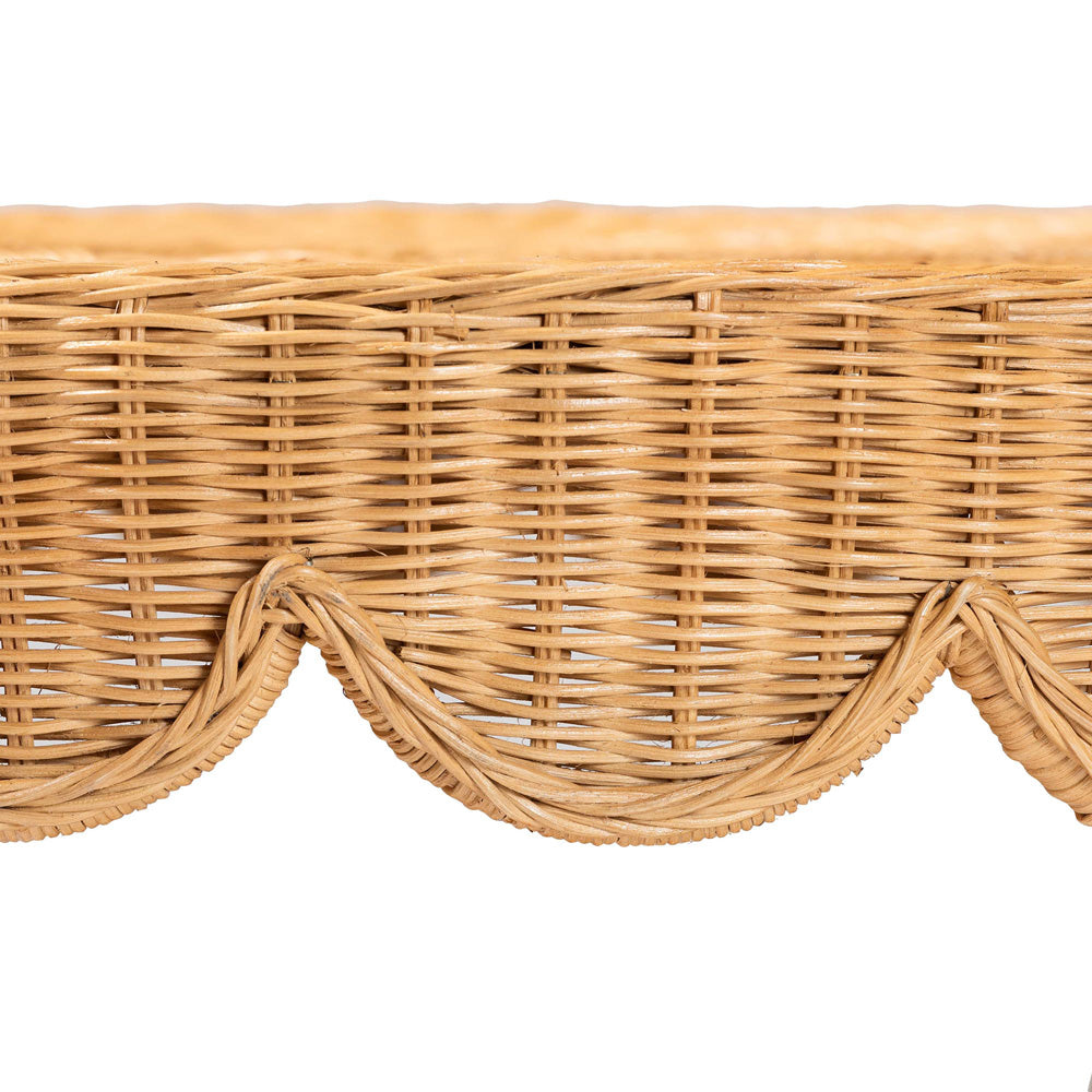 bali & pari - Abena Dining Table in Light Honey - Palm Short-Round-Light Honey Rattan-DT view 3