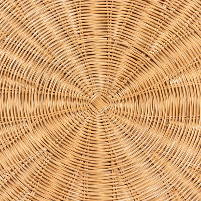 bali & pari - Abena Dining Table in Light Honey - Palm Short-Round-Light Honey Rattan-DT view 7