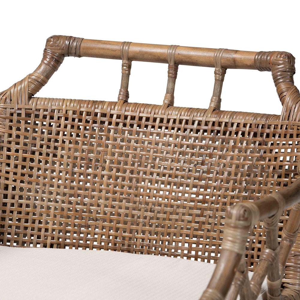 bali & pari - Abiel Counter Stool in Greywash/Black - Abiel-Grey/Black-Wooden/Rattan-Cushion-CS view 5
