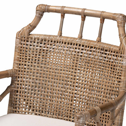 bali & pari - Abiel Set of 2 Dining Chairs in Greywash/Black - Abiel-Grey/Black-Wooden/Rattan-DC view 4