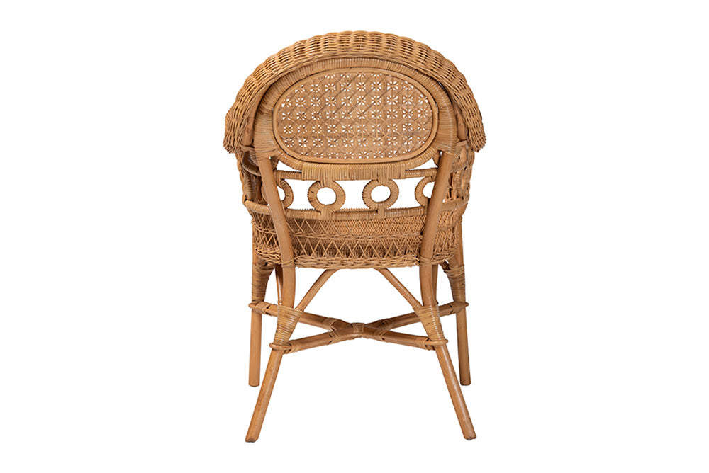 bali & pari - Abigale Dining Chair - Abigale-Light Honey Rattan-Arm-DC view 4
